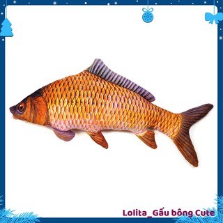 Gấu bông gối ôm cá chép 3d cao cấp