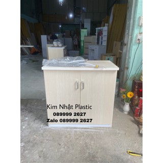 Tủ bếp mini 2 cánh có bồn rửa cực tiện lợi nhựa Đài Loan FREESHIP