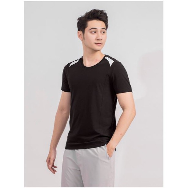 Áo thun nam ARISTINO dáng Slim fit ôm vừa vặn, cổ tròn điểm nhấn cầu vai nam tính, năng động - ATS017S9