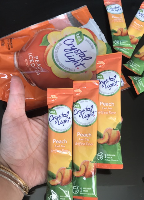 Nguyên túi 16 gói Crystal light peach iced tea