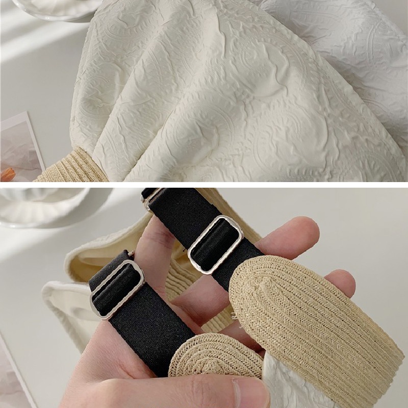 Nón Cói Đi Biển Vành Rộng Hở Đầu Vải Hoa Văn 2 Mặt L2137