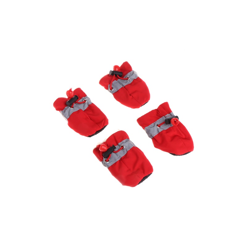 Lucky Set 2 Đôi Giày Bốt Chống Nước Không Trơn Có Dây Rút Điều Chỉnh Được Cho Thú Cưng