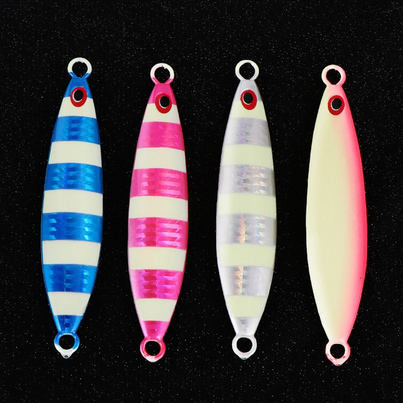 Mồi Câu Cá Giả Bằng Kim Loại Cứng Có Lưỡi Câu Phát Sáng 60/80/100/120g