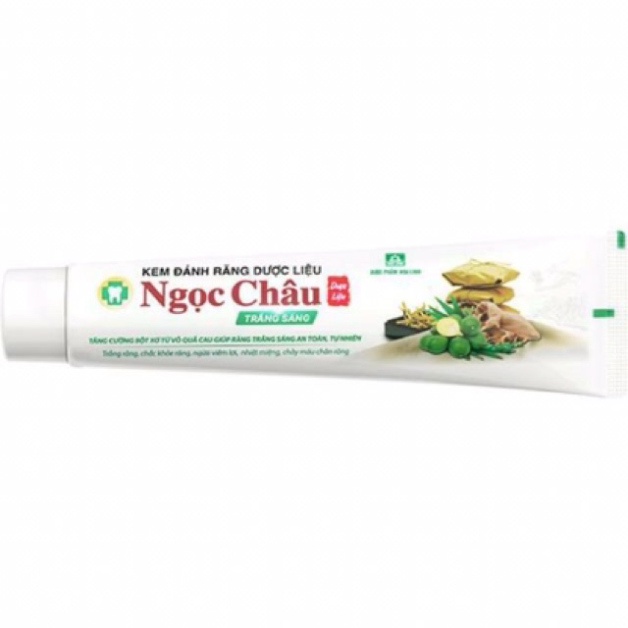 ✔️CHÍNH HÃNG✔️ Kem đánh răng dược liệu Ngọc Châu Trắng sáng 100g