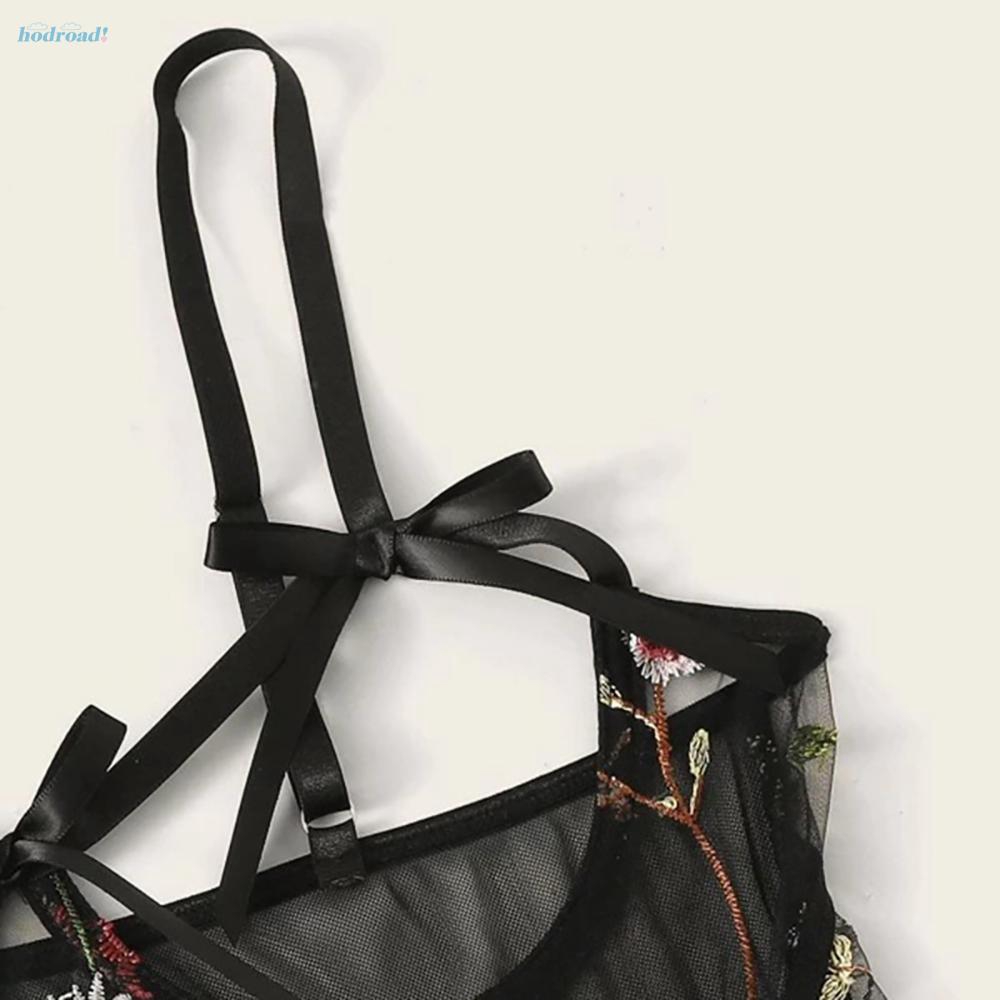 Jumpsuit Ngủ Thêu Hoa Xuyên Thấu Quyến Rũ Cho Nữ | BigBuy360 - bigbuy360.vn