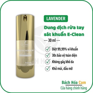 Gel rửa tay khô diệt khuẩn E-Clean 30ml, Thành phần tự nhiên, không gây khô da