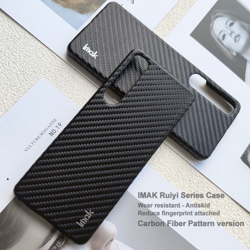Ốp Điện Thoại Da PU PC Cứng Họa Tiết Sợi Carbon Chống Sốc Imak Cho Sony Xperia 1 IV Xperia1 4