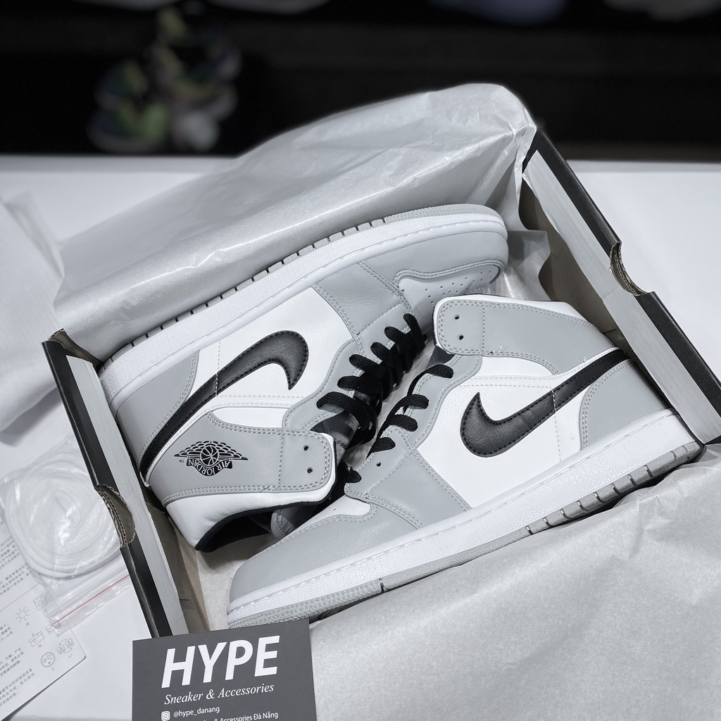 Giày sneaker jordan AF1 cao cấp full bill box, giày thể thao nam nữ JD đẹp cổ cao màu xám giá rẻ phối đồ cực chất M22 | BigBuy360 - bigbuy360.vn