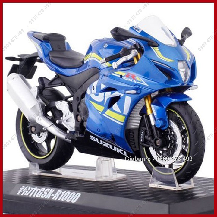 Mô Hình Xe Môtô Suzuki GSX R1000 Tỉ Lệ 1:12  - Caipo - Xanh