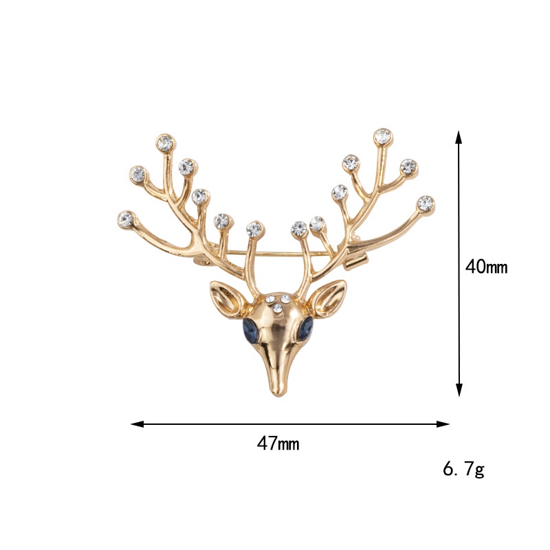 Ghim cài áo Vest Nam thời trang hình đầu tuần lộc, Lapel Pin thời trang GH-418