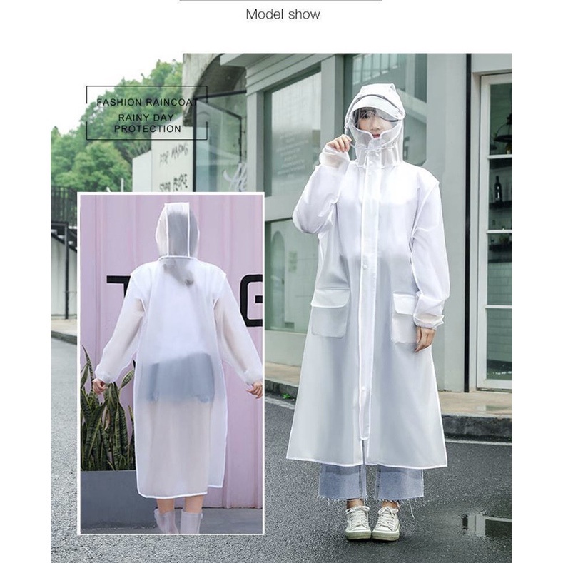 Áo mưa trong suốt có kính - Áo mưa thời trang mẫu mới