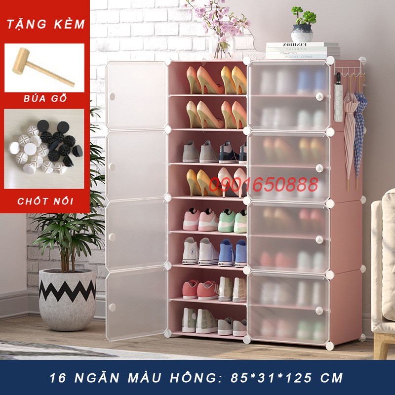 [SIÊU HOT-RẺ VÔ ĐỊCH- TỦ GIÀY 16-18-20 NGĂN] Tủ nhựa đựng giày lắp ghép - Kệ để giày đa năng