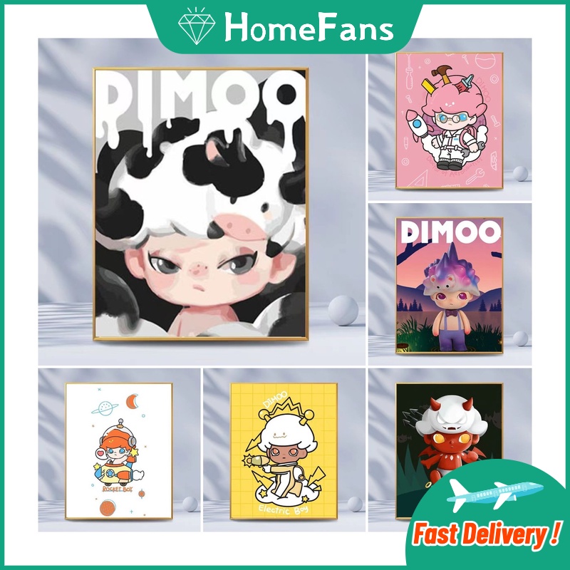 Bộ Tranh Đính Đá 5D Tự Làm 30x40cm / 40x50cm Hình Dễ Thương Trang Trí Nhà Cửa