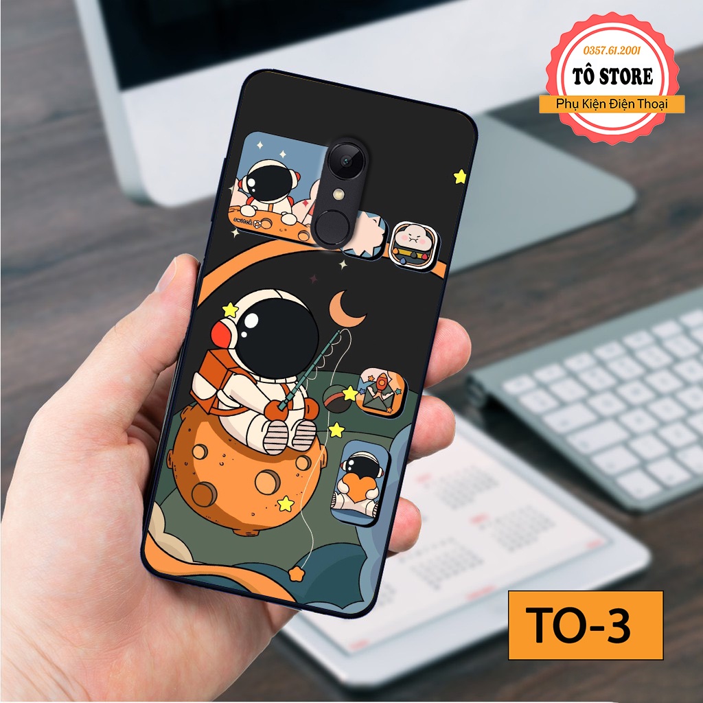 Ốp lưng Xiaomi Redmi Note 3 / Redmi Note 4X / Redmi 5 / Redmi 5 Plus in hình phi hành gia vũ trụ cá tính độc đáo
