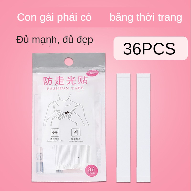 36 set Miếng dán đồ lót trong suốt vô hình băng keo hai mặt Hình dán đường viền cổ áo cắt thấp DOUYIN TIKTOK