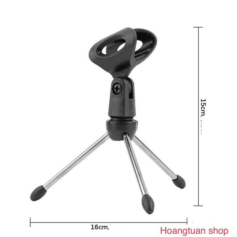 Chân đỡ mic vững trãi thân kim loại.