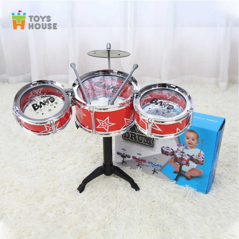 Bộ Trống đồ chơi cho bé Jazz Drum Toys house màu đỏ
