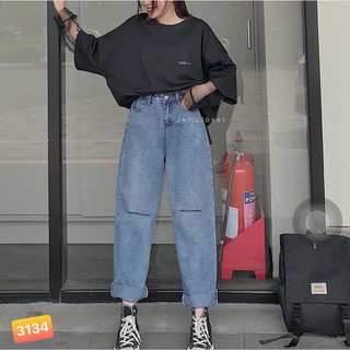 BAGGY ỐNG SUÔNG RÁCH GỐI
