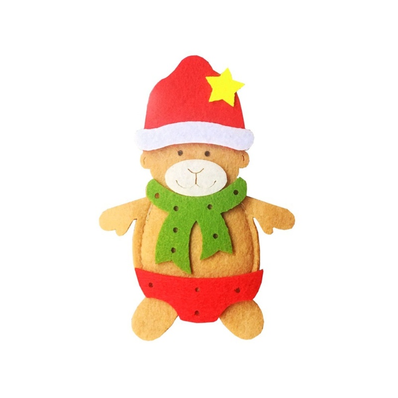 Set 4 Giá Đỡ Dụng Cụ Ăn Uống Hình Ông Già Noel / Người Tuyết / Gấu Tuần Lộc