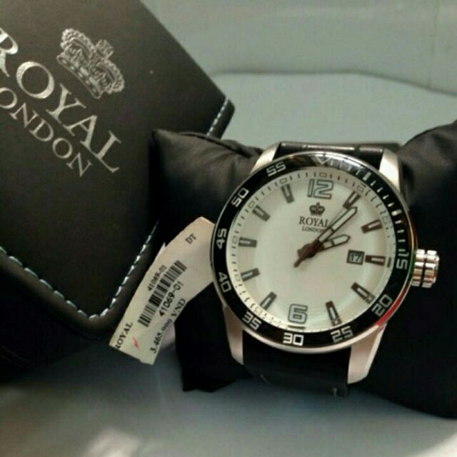 Đồng hồ nam Royal chính hãng size 42 dây da mã 41069-01