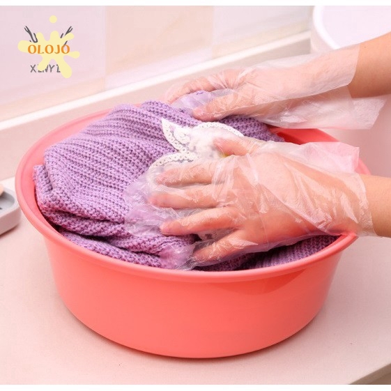 Set 100 / 50 Đôi Găng Tay Nylon Dùng Một Lần Tiện Dụng