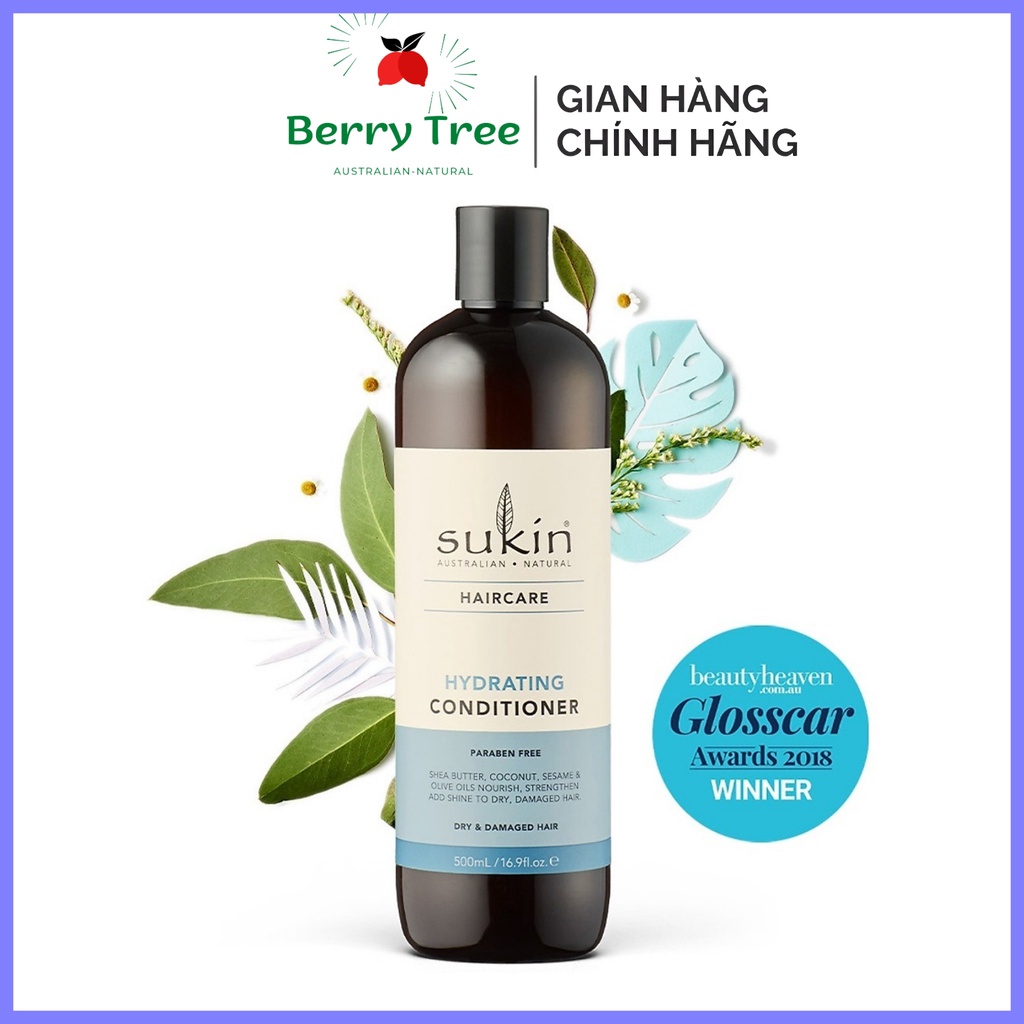 Dầu xả dưỡng ẩm cho tóc Sukin Hydrating Hair Conditioner 500ml Vn (BR)