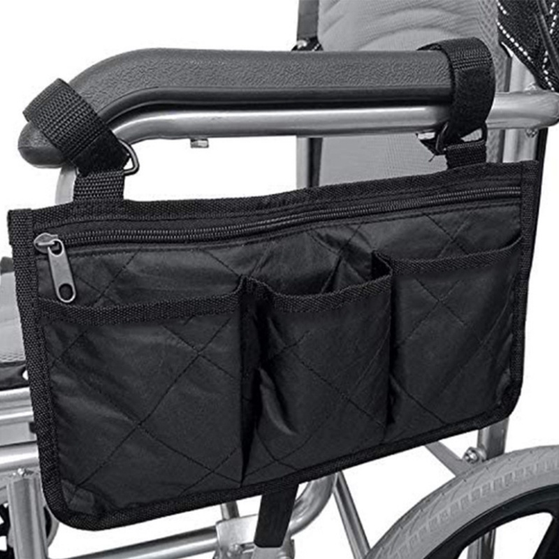 VA   Practical Wheelchair Side Bags Made by Cotton and Non Woven Fabric Material Durable and Strong Not Easy to Be Damaged