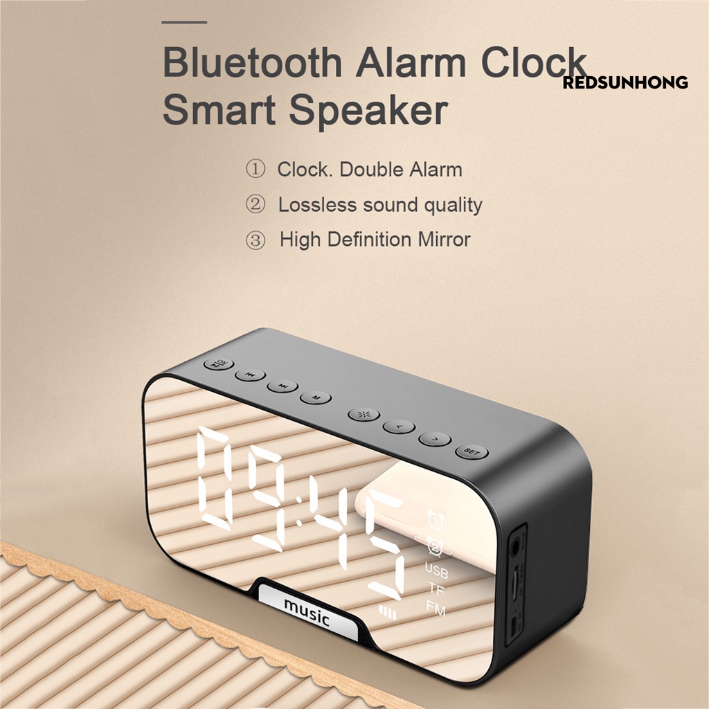 Loa Bluetooth 5.0 Không Dây Mini R.H Q5 Tích Hợp Đồng Hồ Báo Thức