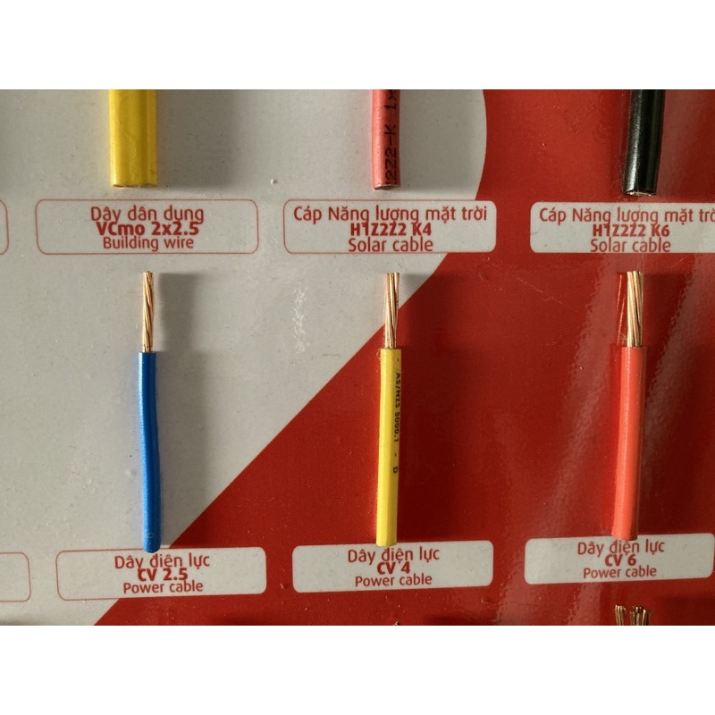 Dây điện Cadivi đơn CV các size 4.0 6.0 8.0 10