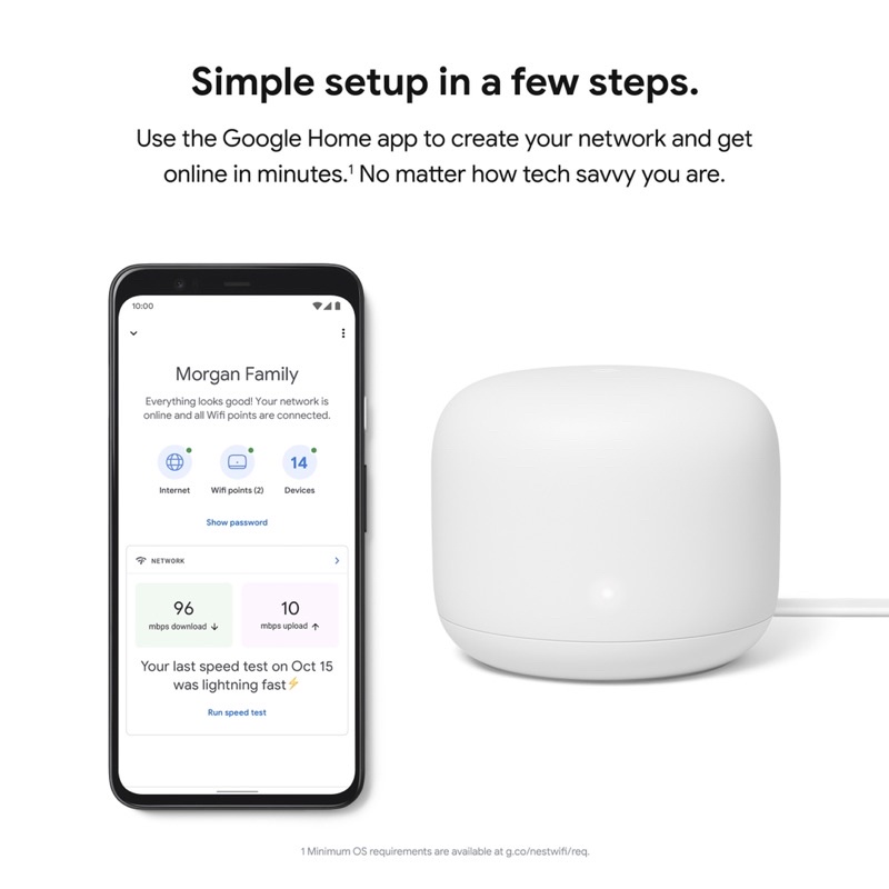 Google Nest Wifi 2 Pack, hệ thống phát Wifi cao cấp của Google