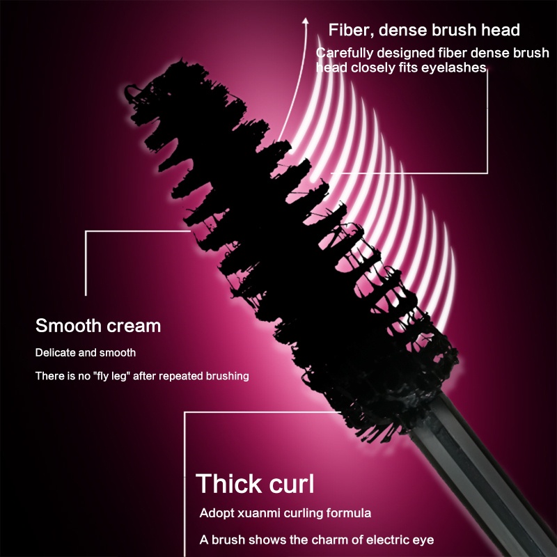 Mascara YOUYO Sợi Tơ 4D Màu Đen Chuốt Dài Và Dày Mi Chống Thấm Nước