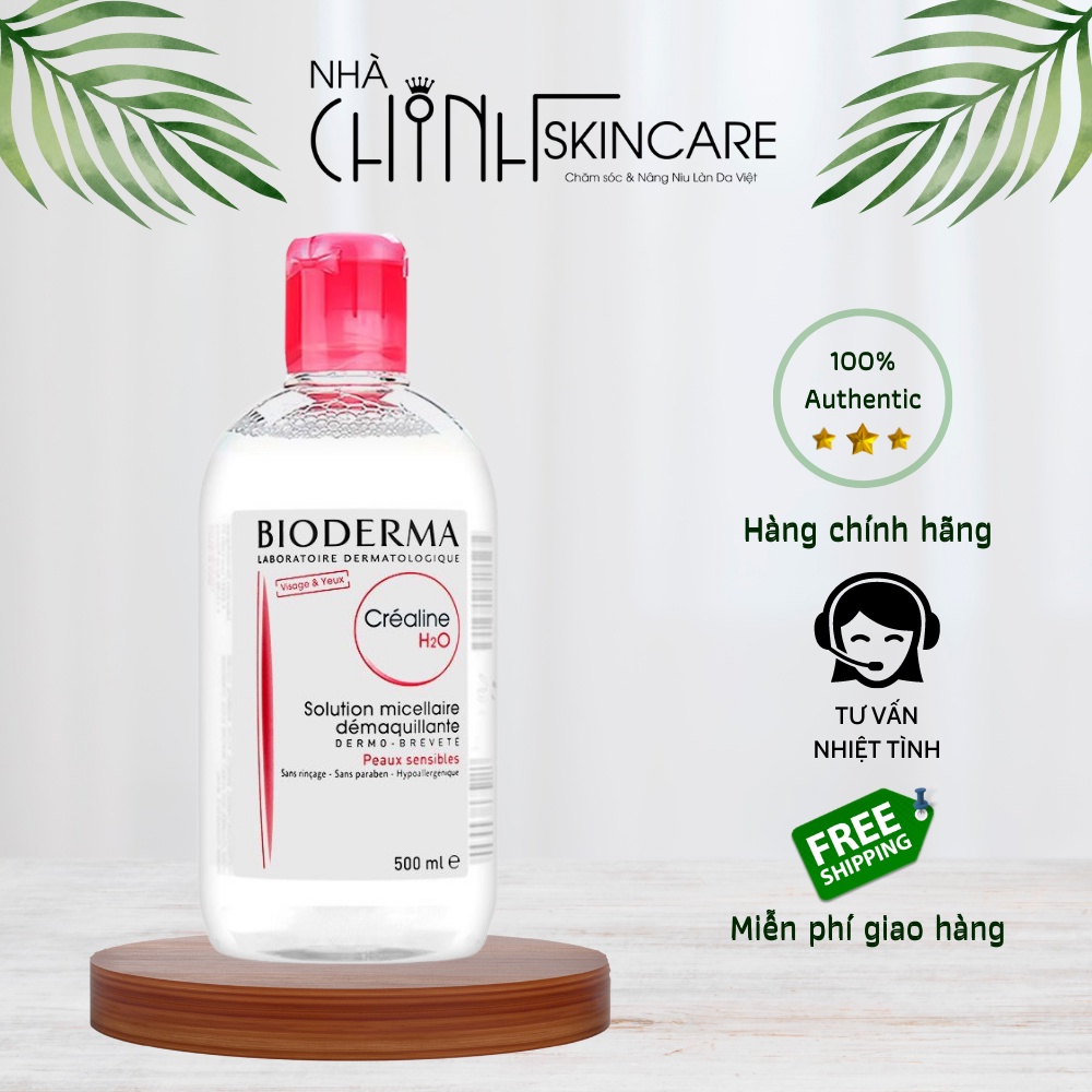 Nước tẩy trang Bio.der.ma Xanh Sébium H2O - Hồng Sensibio H2O