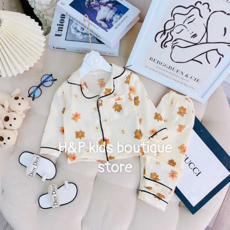Bộ Pijama  chất xốp loại 1 chạy viền lé siêu xinh cho bé