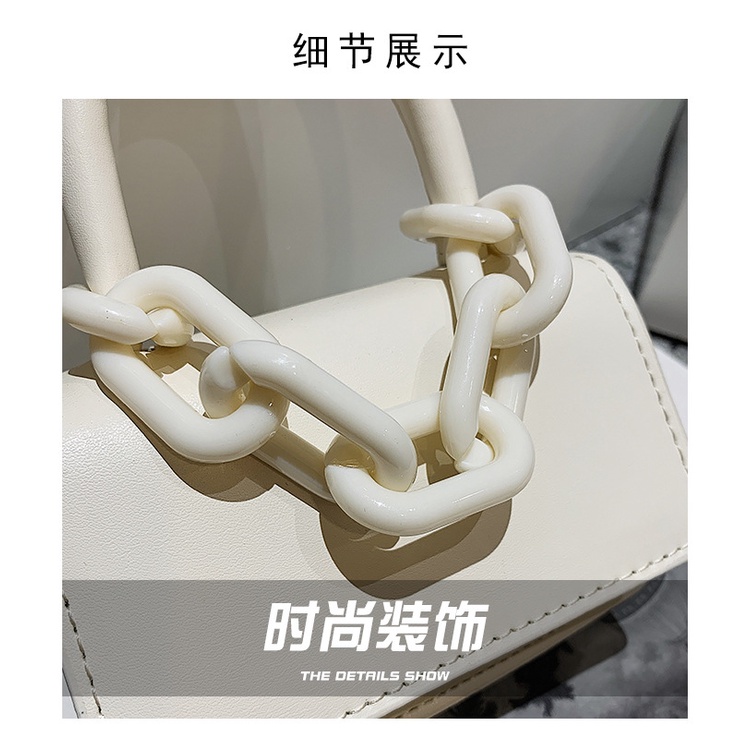 Túi Xách Đeo Vai Mini Màu Sắc Ngọt Ngào Phối Dây Xích Đơn Giản Xinh Xắn Dành Cho Nữ