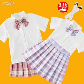 Bộ đồng phục váy lưới nữ sinh jk, học đại phong cách trẻ em Nhật Bản, xếp ly, mùa hè, đồ hai mảnh