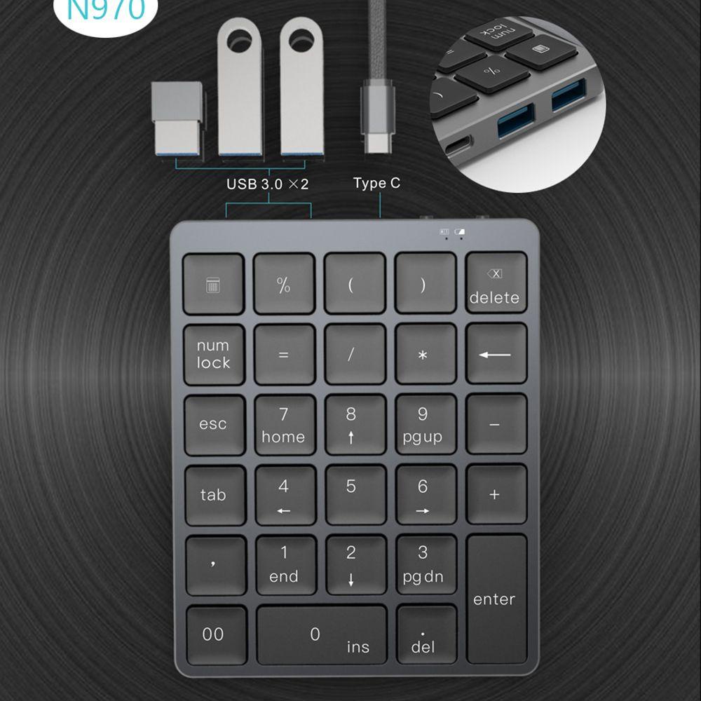 MAG Bàn Phím Không Dây HUB USB Bằng Hợp Kim Nhôm