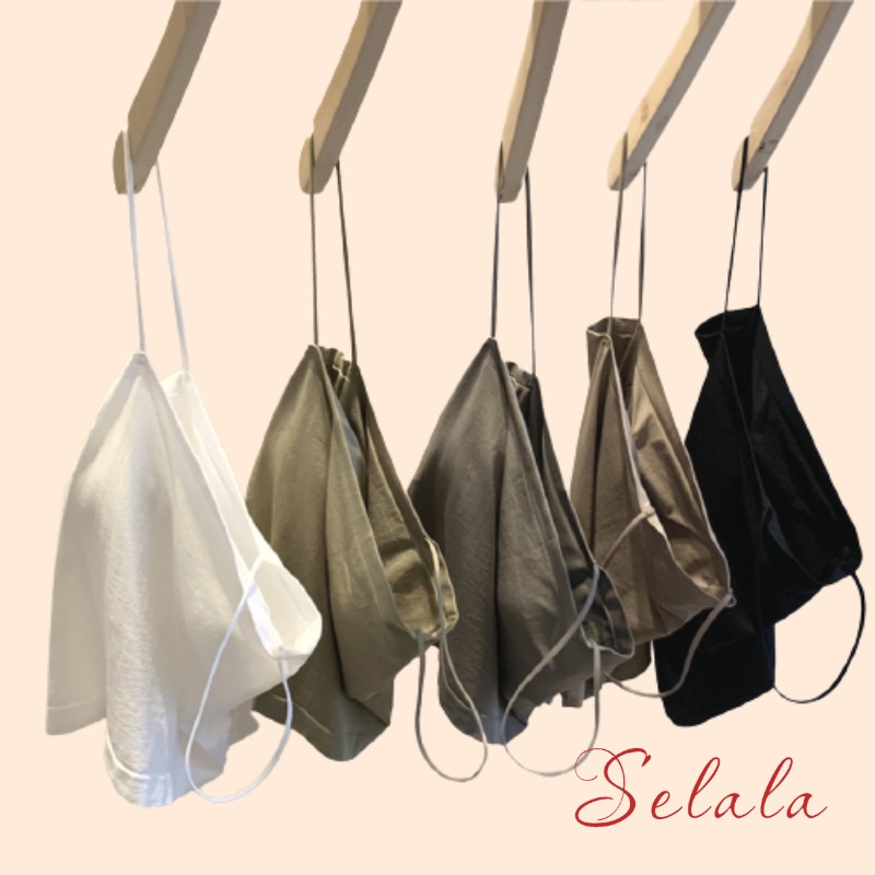 Áo 2 Dây Croptop Selala Sợi Bún Chất Cotton Co Giãn Đệm Ngực Co Giãn Siêu Thoải Mái 2S14
