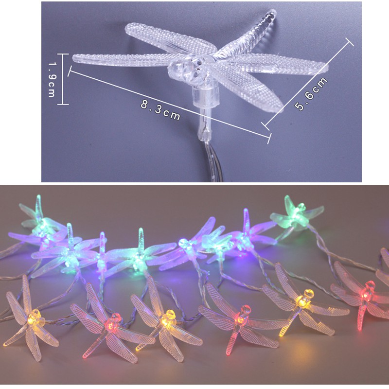 Đèn LED Trang Trí Hình Con Chuồn Chuồn Dễ Thương 3M Và 20 Đèn