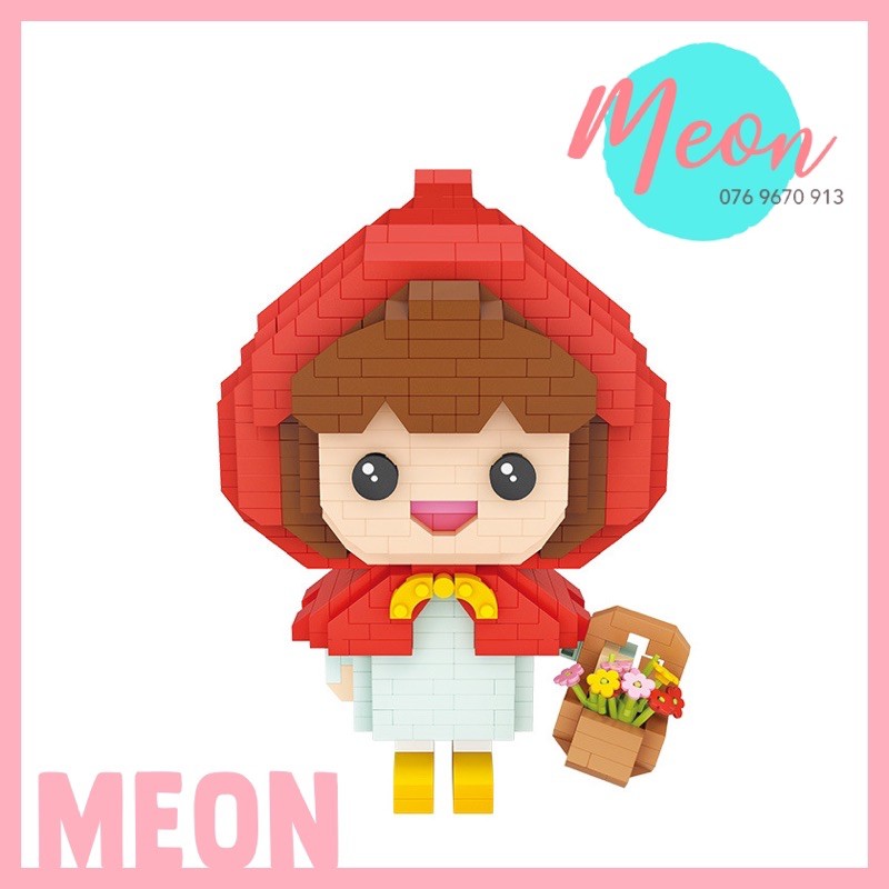 Xếp hình lego cô bé quàng khăn đỏ - Miniblock cute doll size L