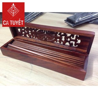 [FREESHIP] Bộ đũa ăn gỗ trắc đỏ đẹp và sang trọng kèm hộp