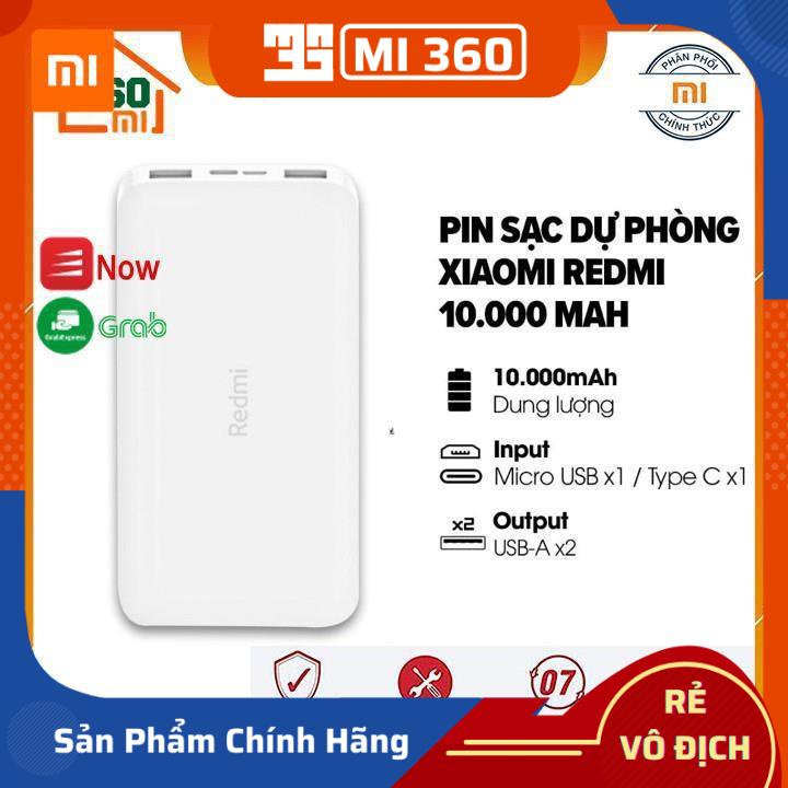 [ Hàng Chính Hãng] Pin dự phòng Xiaomi Redmi 10000mAh Hỗ Trợ Sạc Nhanh 18W