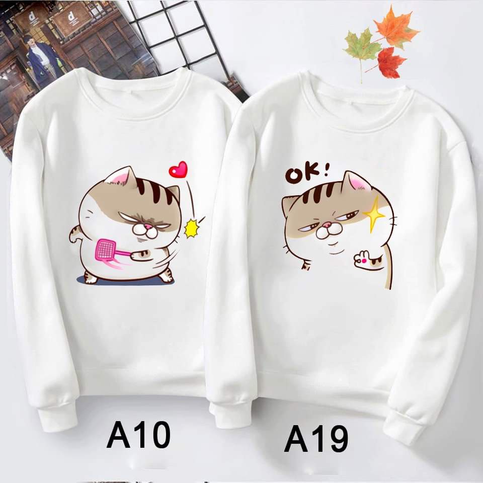 Áo Đôi thu đông dài tay giá rẻ - NEW!! - NỈ - LOẠI 1