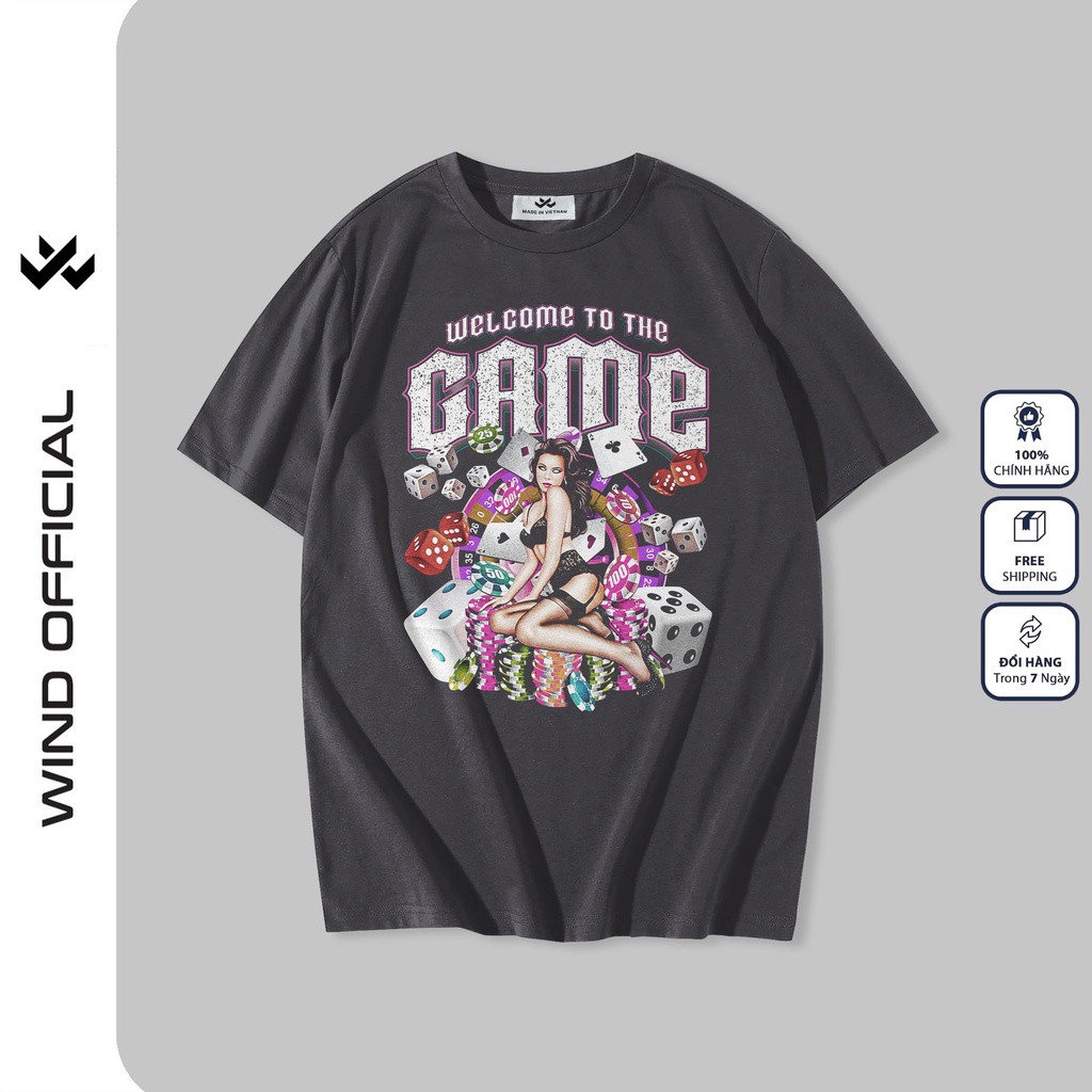 Áo thun tay lỡ unisex WIND phông form rộng GAME thời trang nam nữ oversize ulzzang