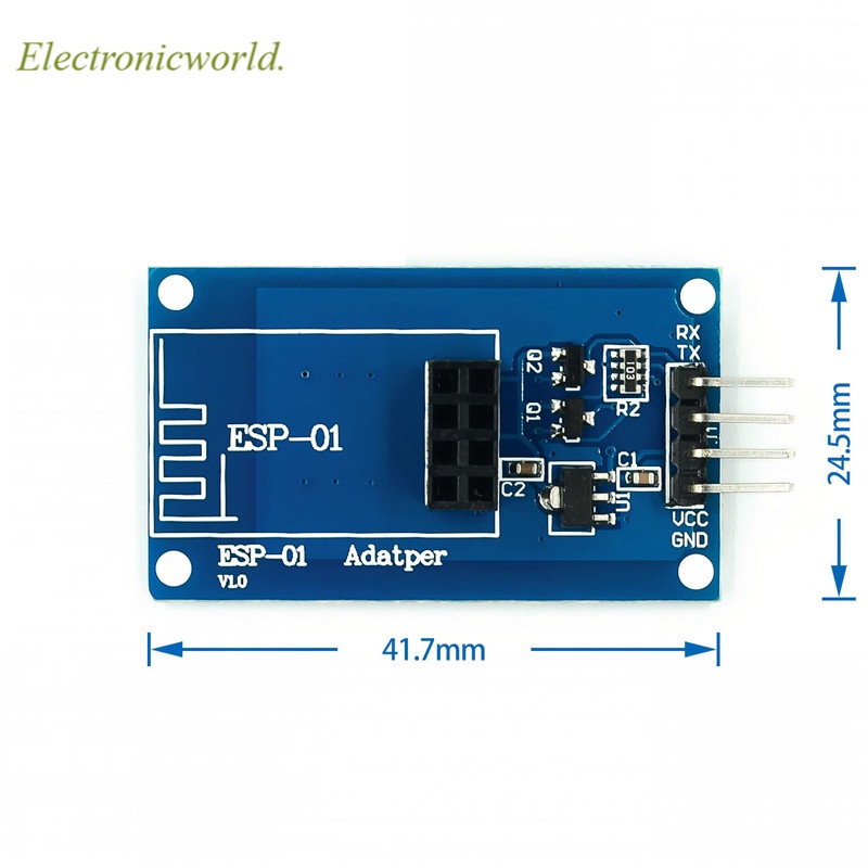 Mô Đun Truyền Tín Hiệu Wifi Không Dây Esp8266 Esp-01 3.3v 5v Esp01 Pcb Cho Arduino