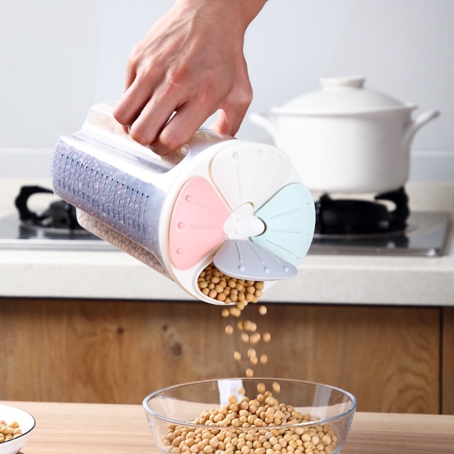 Hộp đựng bảo quản hạt,mì... chia nhiều ngăn