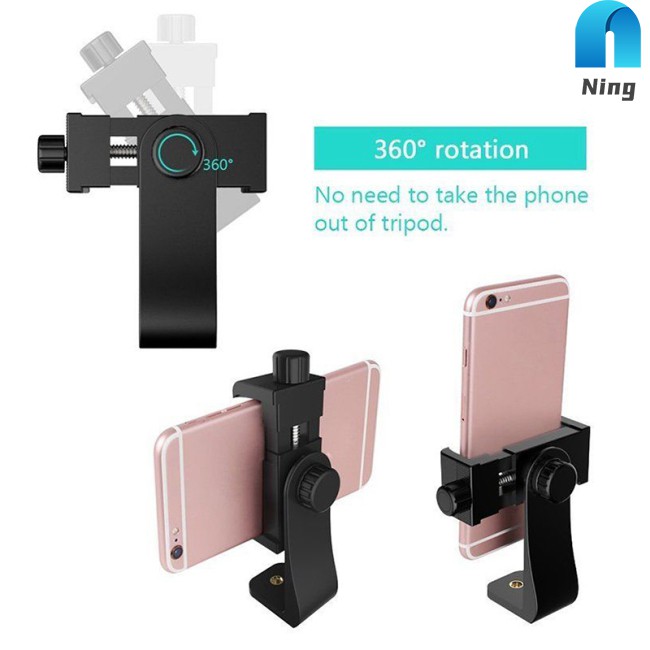 Ning Universal Smartphone Tripod Adapter Cell Phone Holder Mount for iPhone iPad