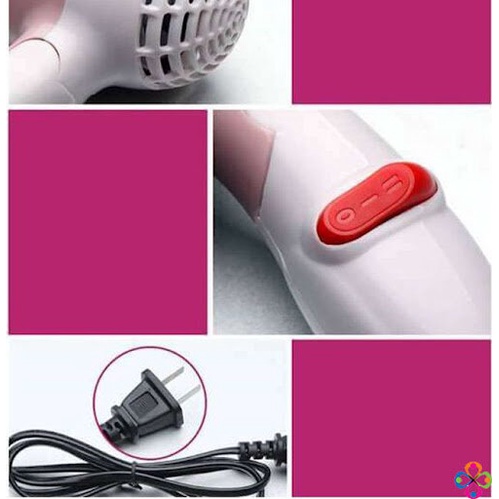 Máy sấy tóc Nova hair dryer gấp gập gọn mini du lịch nhỏ gọn giá rẻ 1000w màu hồng xanh sấy nóng khô tóc, giày, quần áo
