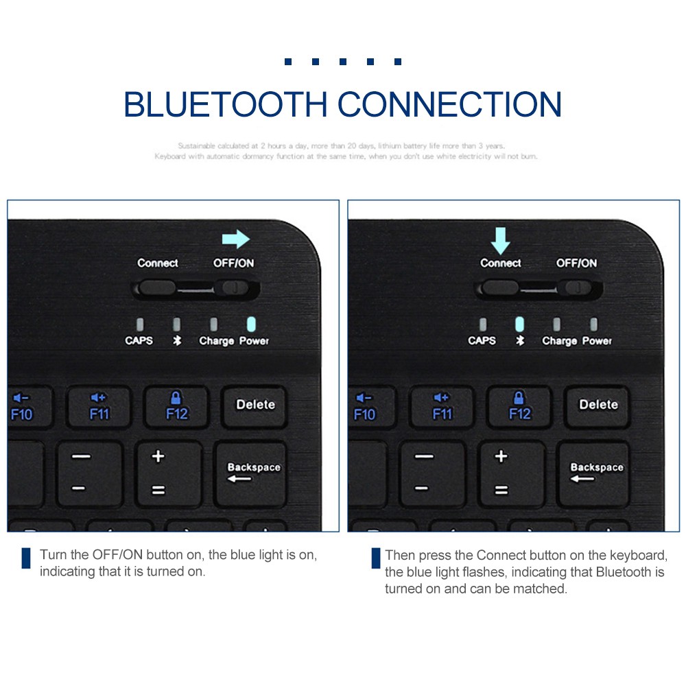 Bàn phím bluetooth không dây cho iOS Android PC Tablet PC mã TWU66