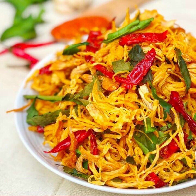 500gr KHÔ GÀ LÁ CHANH LOẠI NGON.ĂN VẶT NHÀ NẤM.