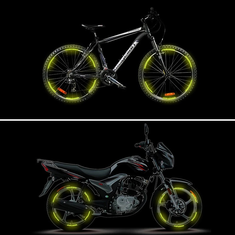 Bộ 20 Miếng Dán Phản Quang Chống Trầy Trang Trí Bánh Xe Hơi